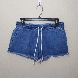Aerie Cotton Blend Pull On Drawstring Shorts